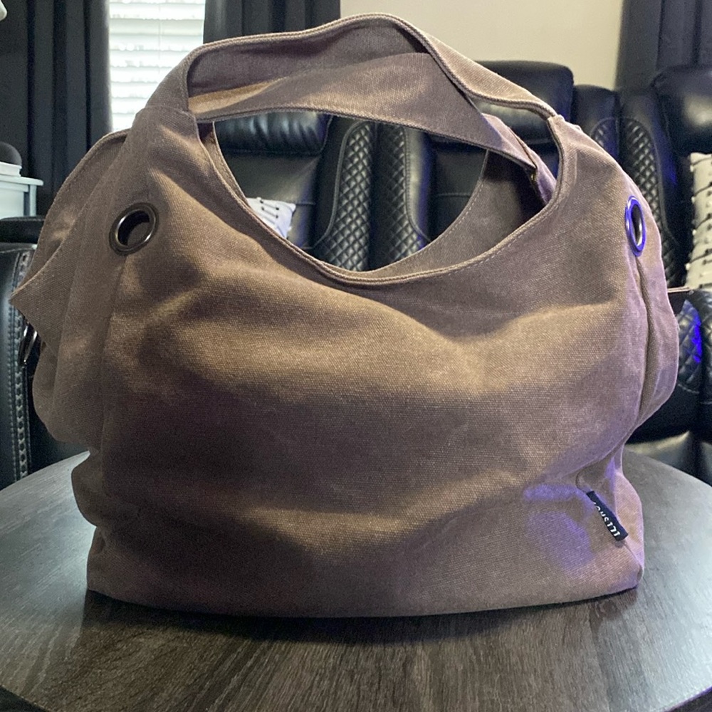 Taupe Canvas Hobo